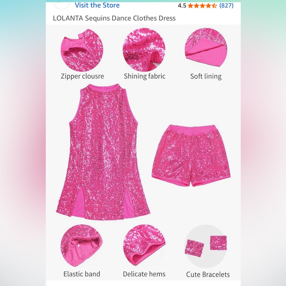 Sparkling Pink Kids Costume Set